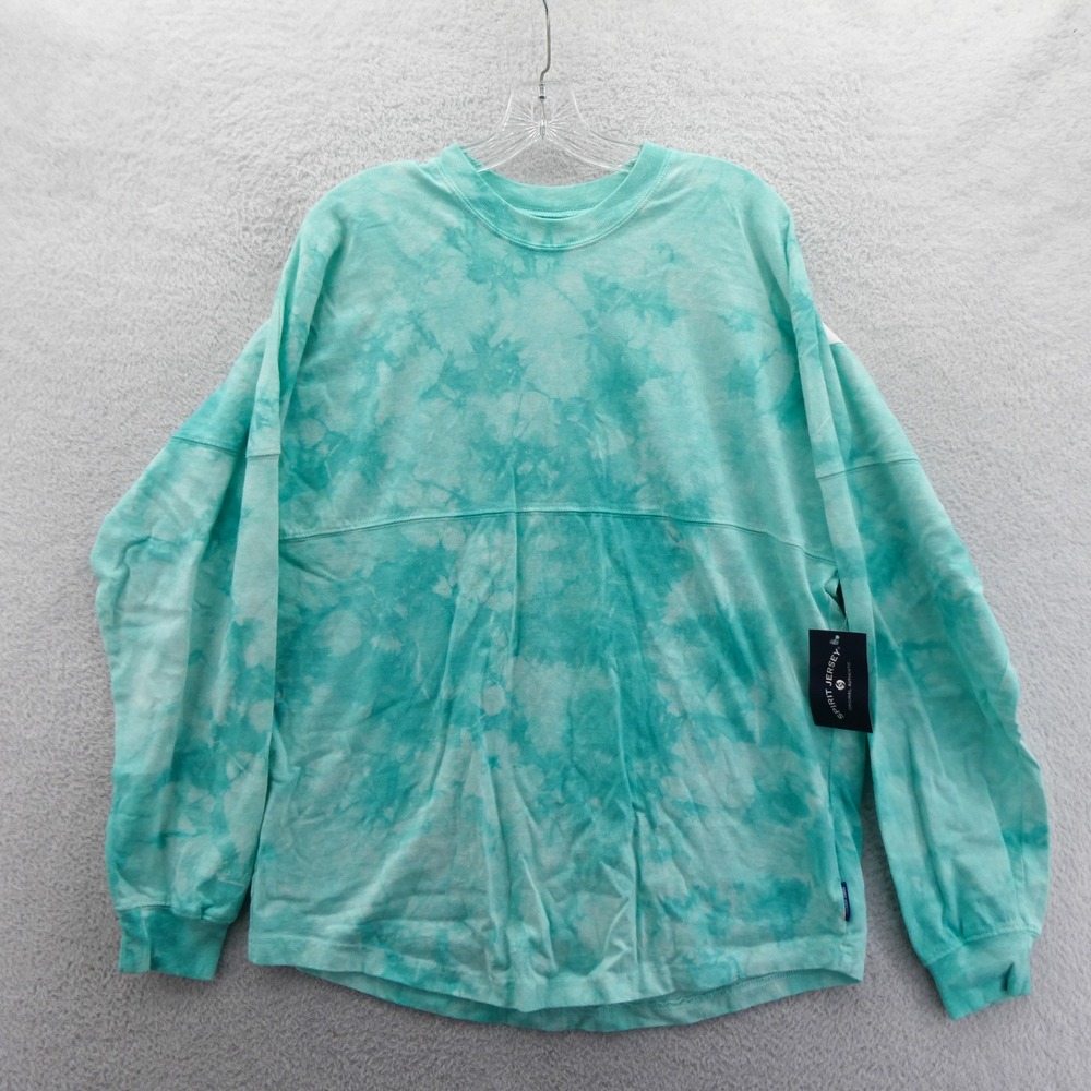 Spirit Jersey Shirt Womens Medium Bahamas Paradise Island‎ Teal Tie Dye Cotton